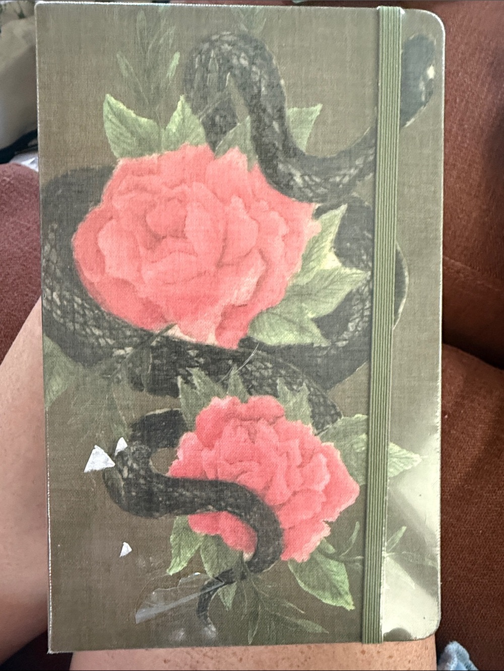 Moleskine Olive Green Hardcover Notebook with Gold Logo